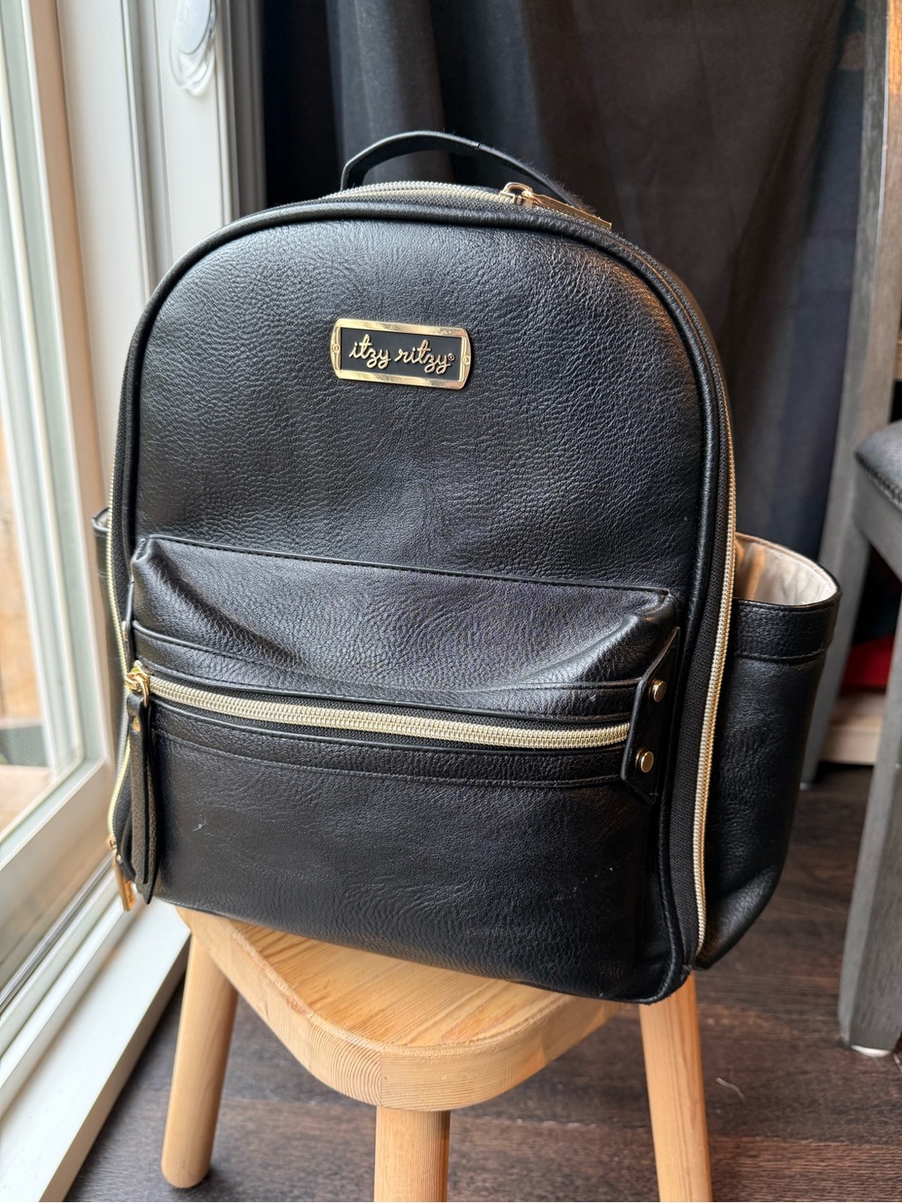 Itzy Ritzy Black mini diaper bag
